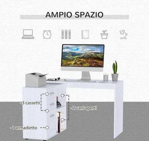 Scrivania-Angolare-per-Computer-da-Ufficio-con-Cassettiera-117×83.5×76cm-Bianco-ZV2920-037WTZV2
