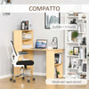 Scrivania-Computer-con-Libreria-Salvaspazio,-Tavolo-da-Pranzo-per-Ufficio-e-Studio-in-Truciolato-120x55x120-cm-RE1836-069RE1