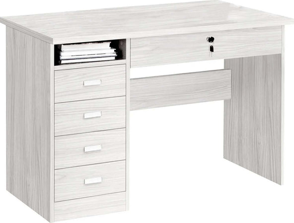 Scrivania con 5 cassetti 117 x 52 cm postazione porta PC per cameretta Made in Italy Casa e cucina/Arredamento/Studio/Scrivanie e postazioni di lavoro/Scrivanie Decor Space - Altamura, Commerciovirtuoso.it