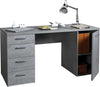 Scrivania con 5 cassetti, postazione porta PC da ufficio e cameretta 140 cm Made in Italy Casa e cucina/Arredamento/Studio/Scrivanie e postazioni di lavoro/Postazioni di lavoro per computer Decor Space - Altamura, Commerciovirtuoso.it
