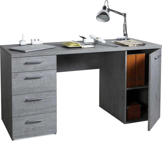 Scrivania con 5 cassetti, postazione porta PC da ufficio e cameretta 140 cm Made in Italy Casa e cucina/Arredamento/Studio/Scrivanie e postazioni di lavoro/Postazioni di lavoro per computer Decor Space - Altamura, Commerciovirtuoso.it