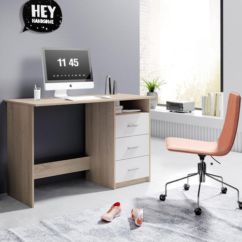 scrivania-con-cassetti-bianca-pc-computer-ufficio-in-legno-cameretta-camera-da-letto-JGB2056,13S32