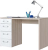 Scrivania con cassetti rovere e bianco laccato per ufficio o stanzetta 110 cm porta pc Casa e cucina/Arredamento/Studio/Scrivanie e postazioni di lavoro/Scrivanie Decor Space - Altamura, Commerciovirtuoso.it