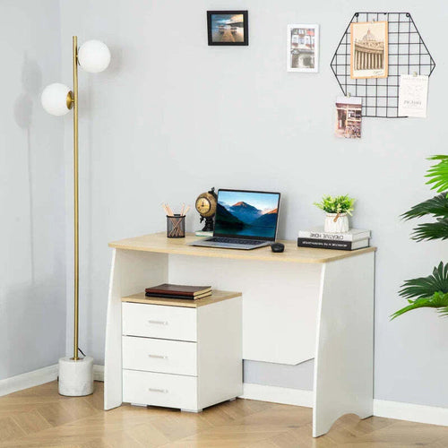Scrivania-con-Cassettiera-Moderna-in-Legno,-Scrivania-PC-per-Camera-e-Ufficio,-110x55x75cm-ZG2836-468ZG2