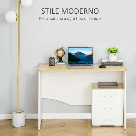 Scrivania-con-Cassettiera-Moderna-in-Legno,-Scrivania-PC-per-Camera-e-Ufficio,-110x55x75cm-ZG2836-468ZG2