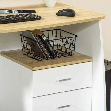 Scrivania-con-Cassettiera-Moderna-in-Legno,-Scrivania-PC-per-Camera-e-Ufficio,-110x55x75cm-ZG2836-468ZG2