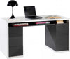 Scrivania con cassettiera nero lucido da ufficio e stanzetta porta pc 140 cm Casa e cucina/Arredamento/Studio/Scrivanie e postazioni di lavoro/Postazioni di lavoro per computer Decor Space - Altamura, Commerciovirtuoso.it