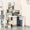 Scrivania-con-Libreria-per-Camera,-Scrivania-Ufficio,-Scrivania-Porta-PC-in-Legno-Multicolore,-120x60x148cm-ZW2836-413ZW2