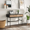 Scrivania-da-Ufficio-Moderna-con-2-Cassetti,-in-Acciaio-e-MDF,-106x50x77-cm,-Nero-e-Rovere-XB3836-563V00BKXB3