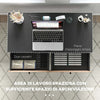 Scrivania-da-Ufficio-Moderna-con-2-Cassetti,-in-Acciaio-e-MDF,-106x50x77-cm,-Nero-e-Rovere-XB3836-563V00BKXB3