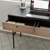 Scrivania-da-Ufficio-Moderna-con-2-Cassetti,-in-Acciaio-e-MDF,-106x50x77-cm,-Nero-e-Rovere-XB3836-563V00BKXB3