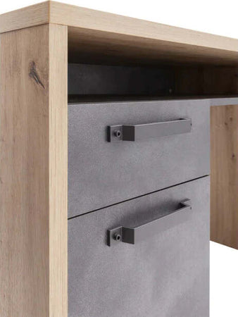 Scrivania da ufficio porta PC stile Industrial con 1 anta e 1 cassetto color rovere e nero 110 cm Casa e cucina/Arredamento/Studio/Scrivanie e postazioni di lavoro/Postazioni di lavoro per computer Decor Space - Altamura, Commerciovirtuoso.it