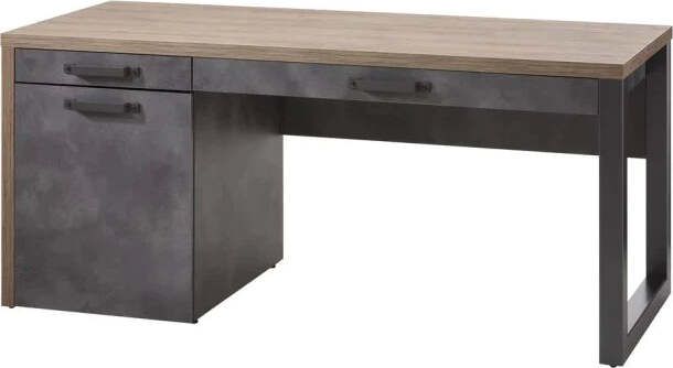 Scrivania da ufficio porta PC stile Industrial con 1 anta e 2 cassetti color rovere e nero 170 cm Casa e cucina/Arredamento/Studio/Scrivanie e postazioni di lavoro/Postazioni di lavoro per computer Decor Space - Altamura, Commerciovirtuoso.it
