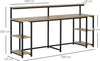 Scrivania-Doppia-con-Scaffali-e-Mensola-per-Monitor-in-Stile-Industriale,-Scrivania-con-Libreria-Salvaspazio-per-Ufficio-e-Studio-in-Metallo-e-MDF,-200x53x100cm,-Nero-Marrone-ZX3836-374ZX3
