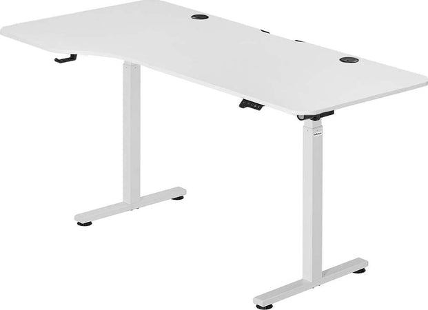 Scrivania-Elettrica-Regolabile-Altezza-160x75x72-117cm-Bianco-Console-di-Comando