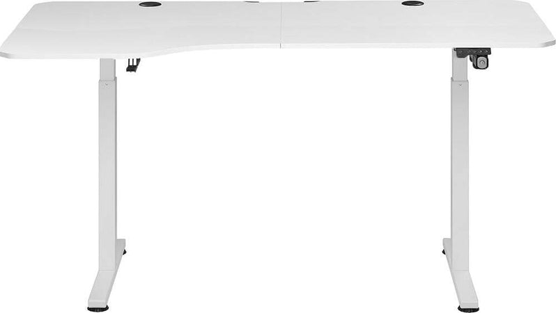 Scrivania-Elettrica-Regolabile-Altezza-160x75x72-117cm-Bianco-Console-di-Comando