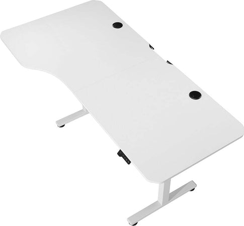 Scrivania-Elettrica-Regolabile-Altezza-160x75x72-117cm-Bianco-Console-di-Comando