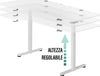 Scrivania-Elettrica-Regolabile-Altezza-160x75x72-117cm-Bianco-Console-di-Comando