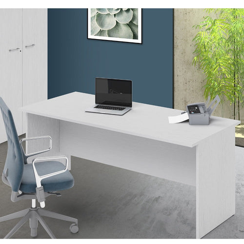 Scrivania Ibisco 180x80x74H cm bianco frassinato
