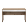 Scrivania con 2 cassetti Rovere e Bianco laccato da ufficio 140 cm Made in Italy