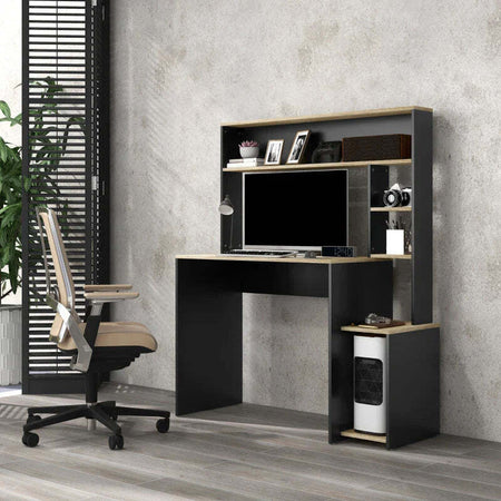 Scrivania-Moderna-con-Ripiani-e-Supporto-per-CPU-in-Legno,-114x45x138cm,-Grigio-e-Legno-Naturale-CK1920-081V00GYCK1