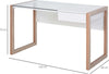 Scrivania-Moderna-di-Design-in-Legno-e-Vetro-Temperato-con-Cassetto,-Bianca-e-Color-Legno,-per-Ufficio,-120x60x75cm-ZD9836-164ZD9