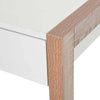 Scrivania-Moderna-di-Design-in-Legno-e-Vetro-Temperato-con-Cassetto,-Bianca-e-Color-Legno,-per-Ufficio,-120x60x75cm-ZD9836-164ZD9