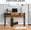 Scrivania-Moderna-in-Metallo-e-MDF-Stile-Industriale,-Mensole-e-Cassetto-per-Casa-e-Ufficio,-120x60x76cm-Nero-Marrone-XV2836-376XV2