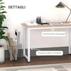 Scrivania-Moderna-per-Computer-con-Gambe-Regolabili-e-Struttura-in-MDF-e-Metallo,-Tavolo-da-Pranzo-120x60x76-cm,-Bianco-e-color-Legno-NY3836-121WTNY3