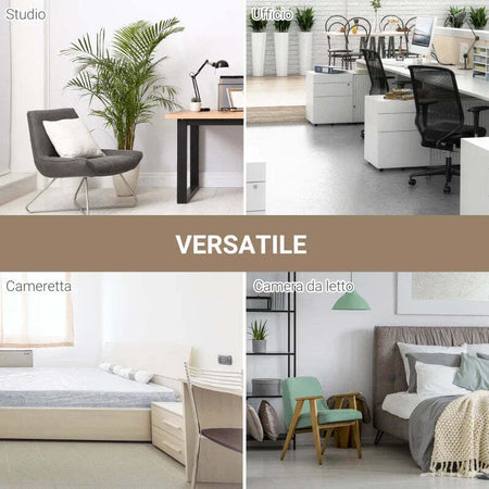 Scrivania-Moderna-per-Computer-con-Gambe-Regolabili-e-Struttura-in-MDF-e-Metallo,-Tavolo-da-Pranzo-120x60x76-cm,-Bianco-e-color-Legno-NY3836-121WTNY3