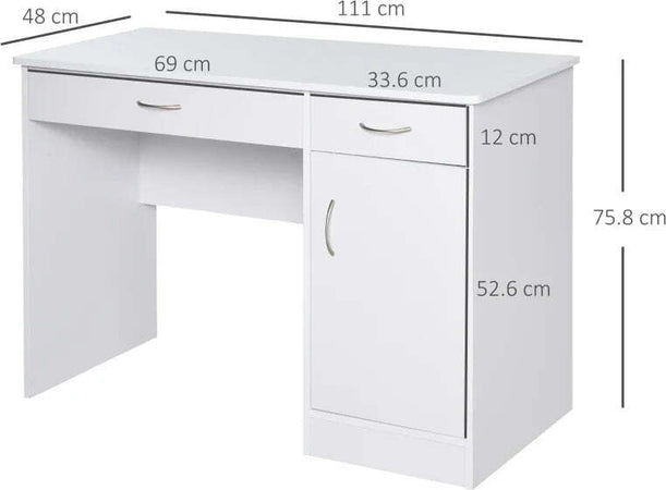 Scrivania-Moderna-per-PC-e-Computer-con-2-Cassetti-e-1-Armadietto,-Scrivania-con-Libreria-Salvaspazio-per-Ufficio-o-Camera-in-Legno,-Bianco-ZH3836-267WT