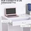 Scrivania-Moderna-per-PC-e-Computer-con-2-Cassetti-e-1-Armadietto,-Scrivania-con-Libreria-Salvaspazio-per-Ufficio-o-Camera-in-Legno,-Bianco-ZH3836-267WT