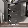 Scrivania-PC-con-3-Ripiani-e-3-Cassetti-per-Camera-e-Ufficio,-in-Legno-MDF,-120x49x72-cm,-Nera-XA7836-068BKXA7