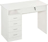 Scrivania-per-Camera-o-Ufficio-in-Legno-con-2-Cassetti-e-2-Chiavi,-110x50x76cm---Bianco-ZD8836-465WTZD8