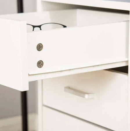 Scrivania-per-Camera-o-Ufficio-in-Legno-con-2-Cassetti-e-2-Chiavi,-110x50x76cm---Bianco-ZD8836-465WTZD8
