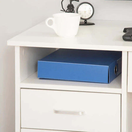 Scrivania-per-Camera-o-Ufficio-in-Legno-con-2-Cassetti-e-2-Chiavi,-110x50x76cm---Bianco-ZD8836-465WTZD8