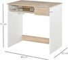 Scrivania-per-Camera,-Scrivania-PC-in-Legno,-Scrivania-per-Computer-con-Ripiano-Tastiera,-Bianca-e-Rovere-QI7836-410AKQI7
