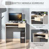 Scrivania-per-Camera,-Scrivania-PC-in-Legno,-Scrivania-per-Computer-con-Ripiano-Tastiera,-Bianca-e-Rovere-QI7836-410AKQI7