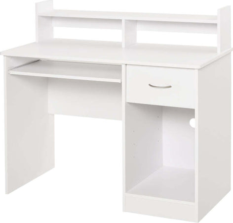 Scrivania-per-Computer-Compatta,-Scrivania-PC-Fisso-in-Legno-Bianco-con-Ripiano-Tastiera-Estraibile-e-Mensole-104x48x95.5cm-XN5836-262WTXN5