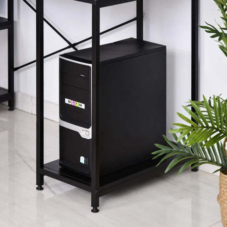 Scrivania-per-Computer-con-Ripiani-per-Monitor-e-CPU,-Scrivania-da-Ufficio-per-Casa,-Studio-e-Lavoro,-Nera,-140-x-60-x-93cm-ZJ2836-202ZJ2