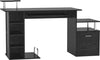 Scrivania-per-Computer-Moderna-con-Cassetti,-Ripiani-e-Tastiera-Estraibile,-Scrivania-da-Ufficio-per-Casa-in-Legno-Nero-152x60x88cm-ZB5920-013ZB5