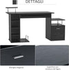 Scrivania-per-Computer-Moderna-con-Cassetti,-Ripiani-e-Tastiera-Estraibile,-Scrivania-da-Ufficio-per-Casa-in-Legno-Nero-152x60x88cm-ZB5920-013ZB5