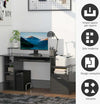 Scrivania-per-Computer-Moderna-con-Cassetti,-Ripiani-e-Tastiera-Estraibile,-Scrivania-da-Ufficio-per-Casa-in-Legno-Nero-152x60x88cm-ZB5920-013ZB5