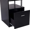 Scrivania-per-Computer-Moderna-con-Cassetti,-Ripiani-e-Tastiera-Estraibile,-Scrivania-da-Ufficio-per-Casa-in-Legno-Nero-152x60x88cm-ZB5920-013ZB5