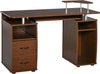 Scrivania-per-Computer-Moderna-Porta-PC-in-Legno-con-Cassetti,-Scrivania-Salvaspazio-Con-Libreria,-Mensola-Estraibile-e-Porta-Tastiera,-120x55x85cm,-Marrone-ZA6920-011V01ZA6