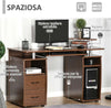 Scrivania-per-Computer-Moderna-Porta-PC-in-Legno-con-Cassetti,-Scrivania-Salvaspazio-Con-Libreria,-Mensola-Estraibile-e-Porta-Tastiera,-120x55x85cm,-Marrone-ZA6920-011V01ZA6