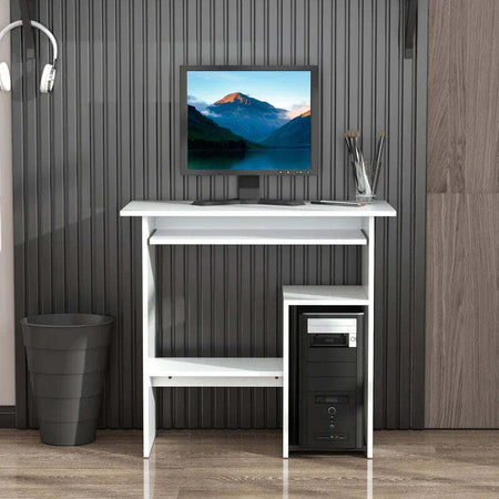 Scrivania-per-Computer-Porta-PC-Moderna-Salvaspazio,-Scrivania-da-Uffcio-con-Ripiano-per-CPU-e-Mensola-Tastiera-Estraibile-in-Legno,-80x45x75cm,-Bianco-QU6836-092WTQU6