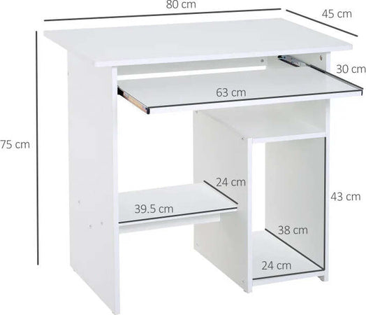Scrivania-per-Computer-Porta-PC-Moderna-Salvaspazio,-Scrivania-da-Uffcio-con-Ripiano-per-CPU-e-Mensola-Tastiera-Estraibile-in-Legno,-80x45x75cm,-Bianco-QU6836-092WTQU6