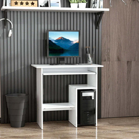 Scrivania-per-Computer-Porta-PC-Moderna-Salvaspazio,-Scrivania-da-Uffcio-con-Ripiano-per-CPU-e-Mensola-Tastiera-Estraibile-in-Legno,-80x45x75cm,-Bianco-QU6836-092WTQU6