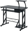 Scrivania-per-Computer-Salvaspazio-in-Acciaio-e-Legno,-Scrivania-da-Ufficio-con-Cassetto,-Ripiano-Tastiera-Estraibile-90-x-50-x-95cm-YG8920-018BKYG8